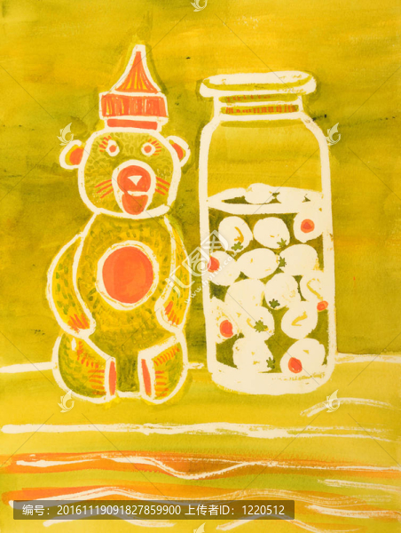 蜂蜜熊和橄欖罐子