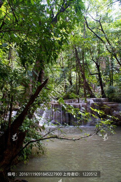Erawan,Waterfall；Kanchanaburi；泰國