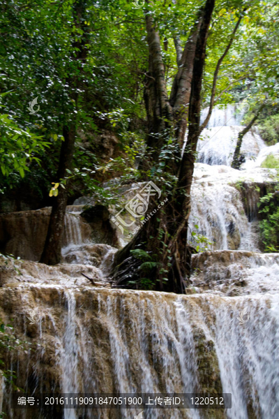 Erawan,Waterfall；Kanchanaburi；泰國