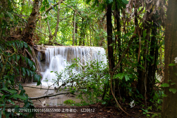 Erawan,Waterfall；Kanchanaburi；泰國(guó)