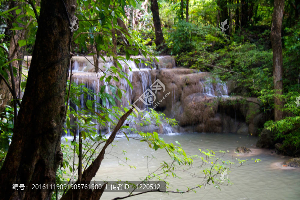 Erawan,Waterfall；Kanchanaburi；泰國