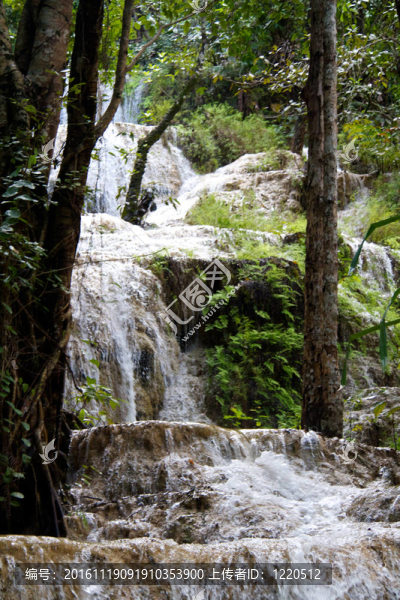Erawan,Waterfall；Kanchanaburi；泰國