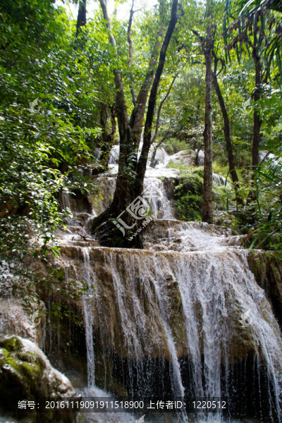 Erawan,Waterfall；Kanchanaburi；泰國