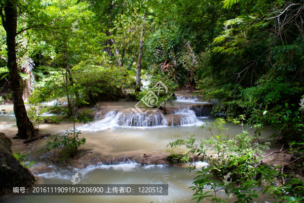 Erawan,Waterfall；Kanchanaburi；泰國