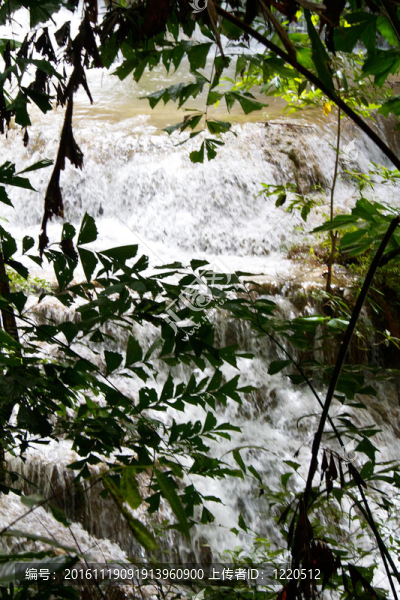 Erawan,Waterfall；Kanchanaburi；泰國(guó)