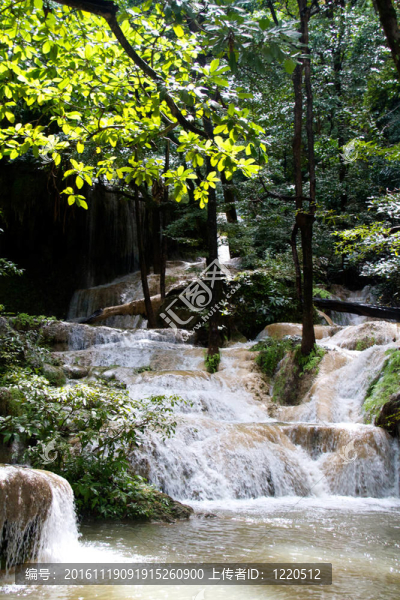 Erawan,Waterfall；Kanchanaburi；泰國