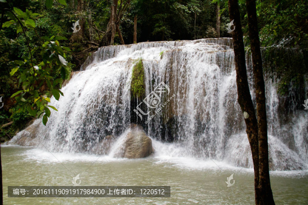 Erawan,Waterfall；Kanchanaburi；泰國