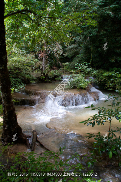 Erawan,Waterfall；Kanchanaburi；泰國