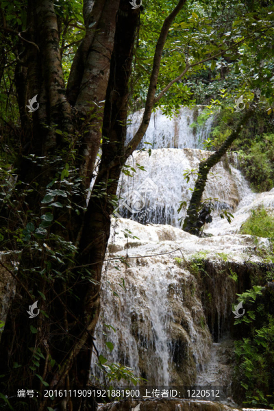 Erawan,Waterfall；Kanchanaburi；泰國