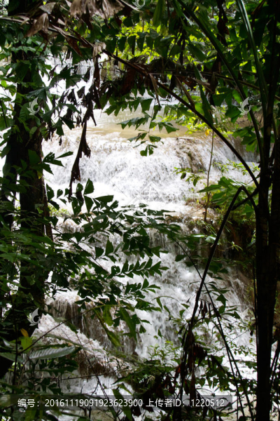 Erawan,Waterfall；Kanchanaburi；泰國(guó)
