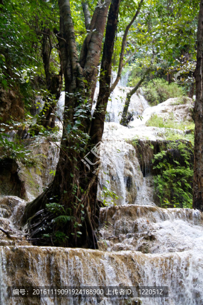Erawan,Waterfall；Kanchanaburi；泰國