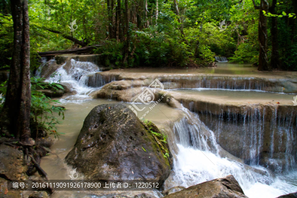 Erawan,Waterfall；Kanchanaburi；泰國