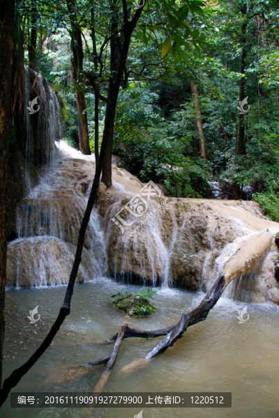 Erawan,Waterfall；Kanchanaburi；泰國