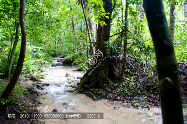Erawan,Waterfall；Kanchanaburi；泰國(guó)