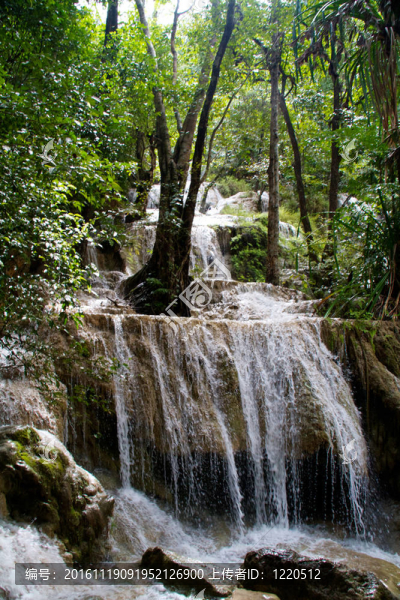 Erawan,Waterfall；Kanchanaburi；泰國