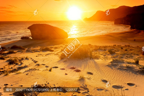 monsul海灘；Cabo,de,Gata自然公園；阿爾梅里亞；西班牙