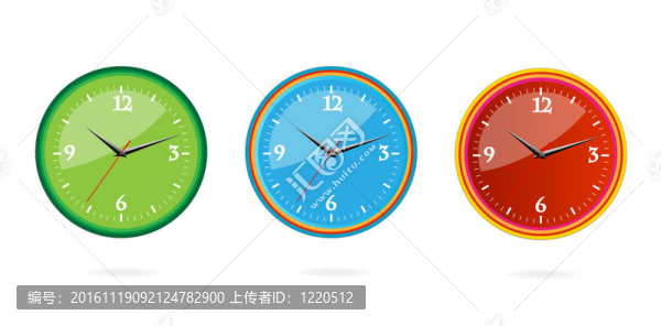 彩色和創(chuàng)意經(jīng)典時(shí)鐘集