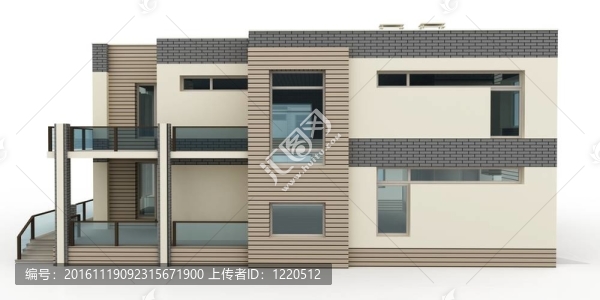 白色3D房子