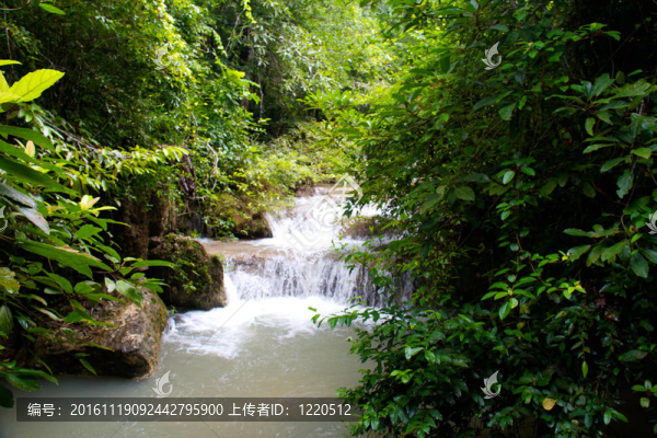 Erawan,Waterfall；Kanchanaburi；泰國