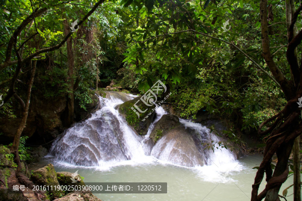 Erawan,Waterfall；Kanchanaburi；泰國