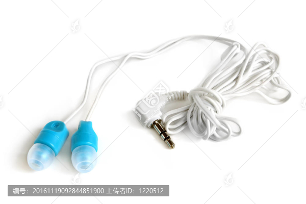 藍(lán)色的耳機(jī)