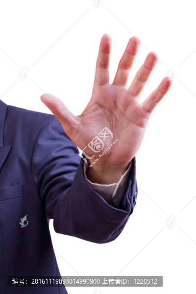 停車標(biāo)志的手