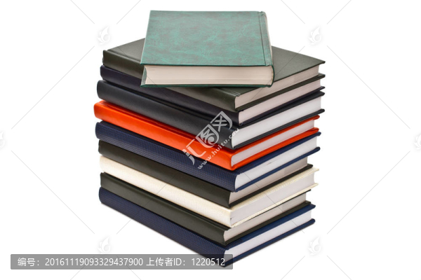 在白色背景下孤立的書籍