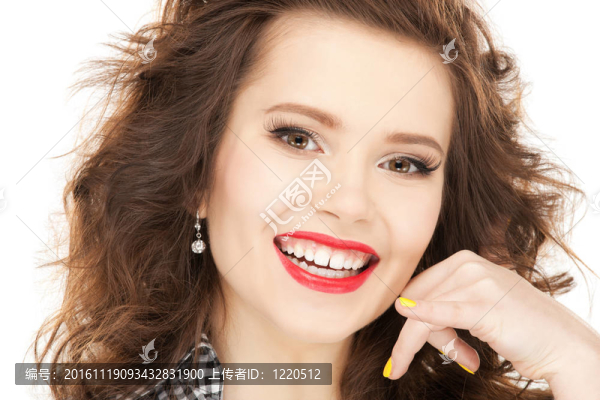 女人做一個叫我的手勢