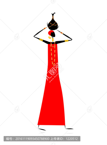 少數(shù)民族婦女的壺