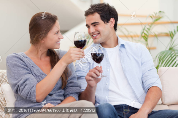 一對(duì)夫婦喝一杯酒