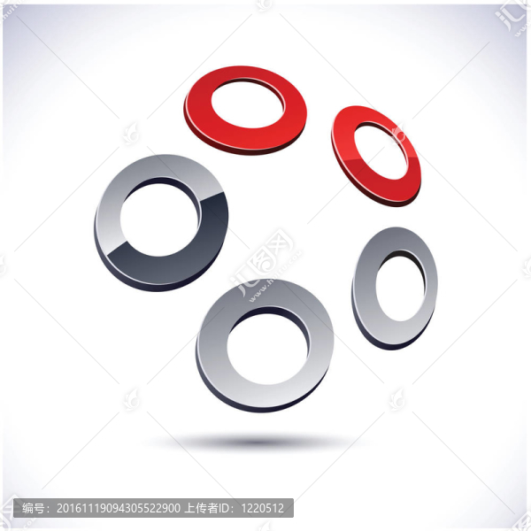 抽象3D環(huán)圖標(biāo)。