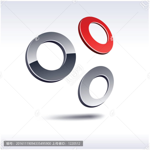 抽象3D環(huán)圖標(biāo)。