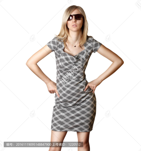 戴眼鏡的時(shí)尚金發(fā)女郎