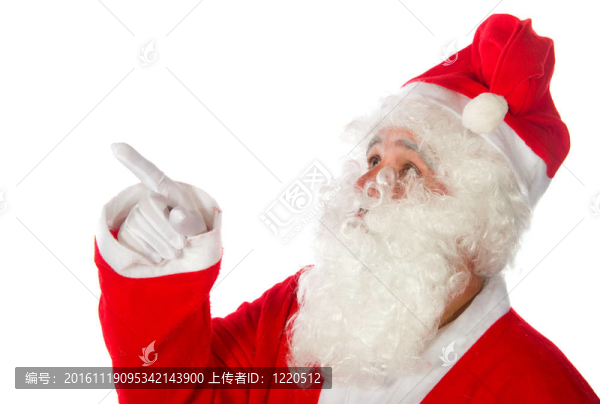 圣誕老人指向向上