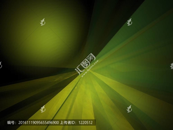 具有輻射光束的假綠色行星的分形圖像