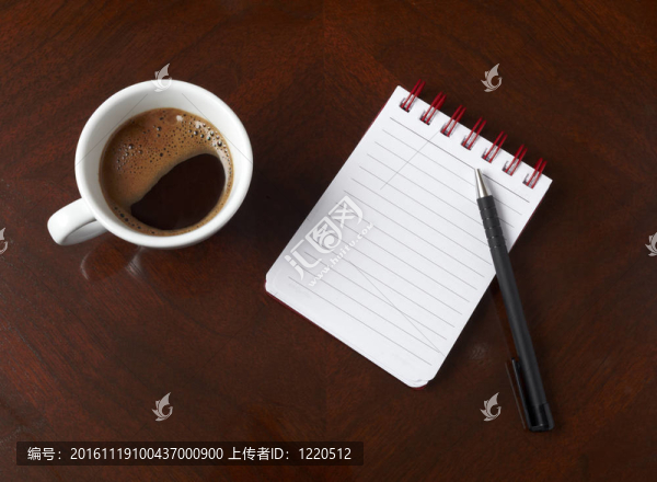 一杯咖啡飲料筆記本鉛筆業(yè)務(wù)