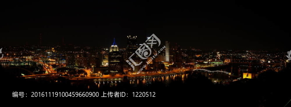 匹茲堡夜晚的天際線