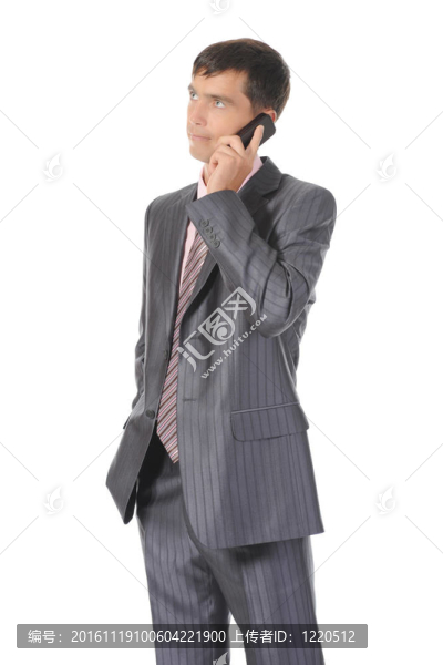 商人在電話(huà)里交談