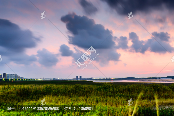 濕地晚霞