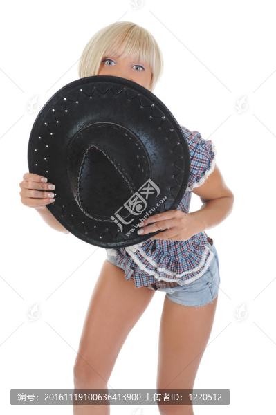 年輕漂亮的女牛仔。