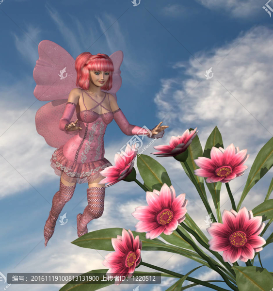 與Flowers的粉紅仙女