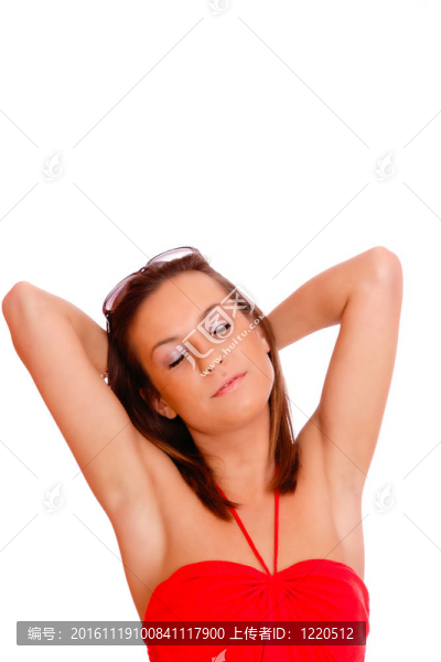 一個清新可愛的女人的肖像