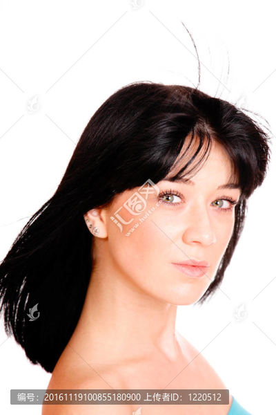 一個清新可愛的女人的肖像