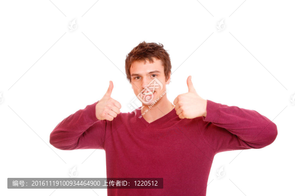 一個(gè)快樂的年輕人的特寫