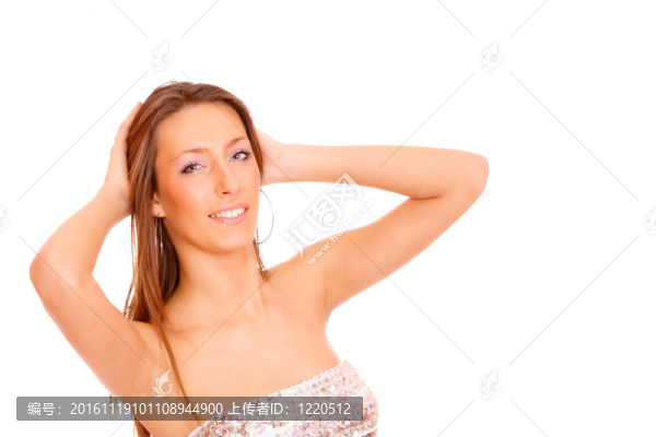 一個(gè)清新可愛(ài)的女人的肖像