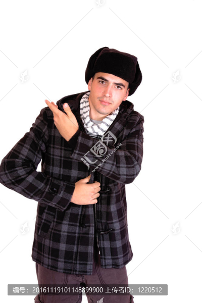 帶有俄羅斯帽子的男人