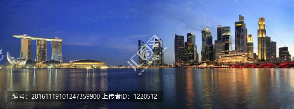 新加坡城市濱海藝術(shù)中心的全景