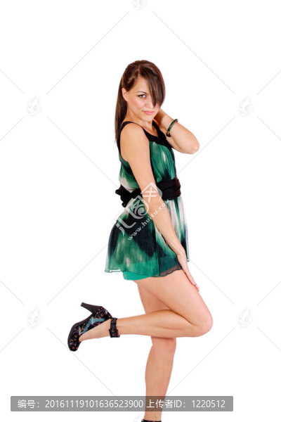 一個快樂的年輕女人特寫肖像