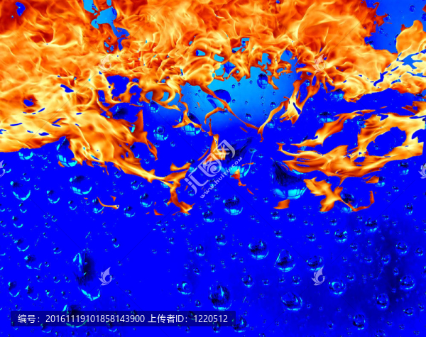 藍色背景火