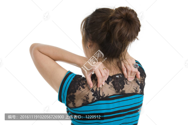 頸痛的女人